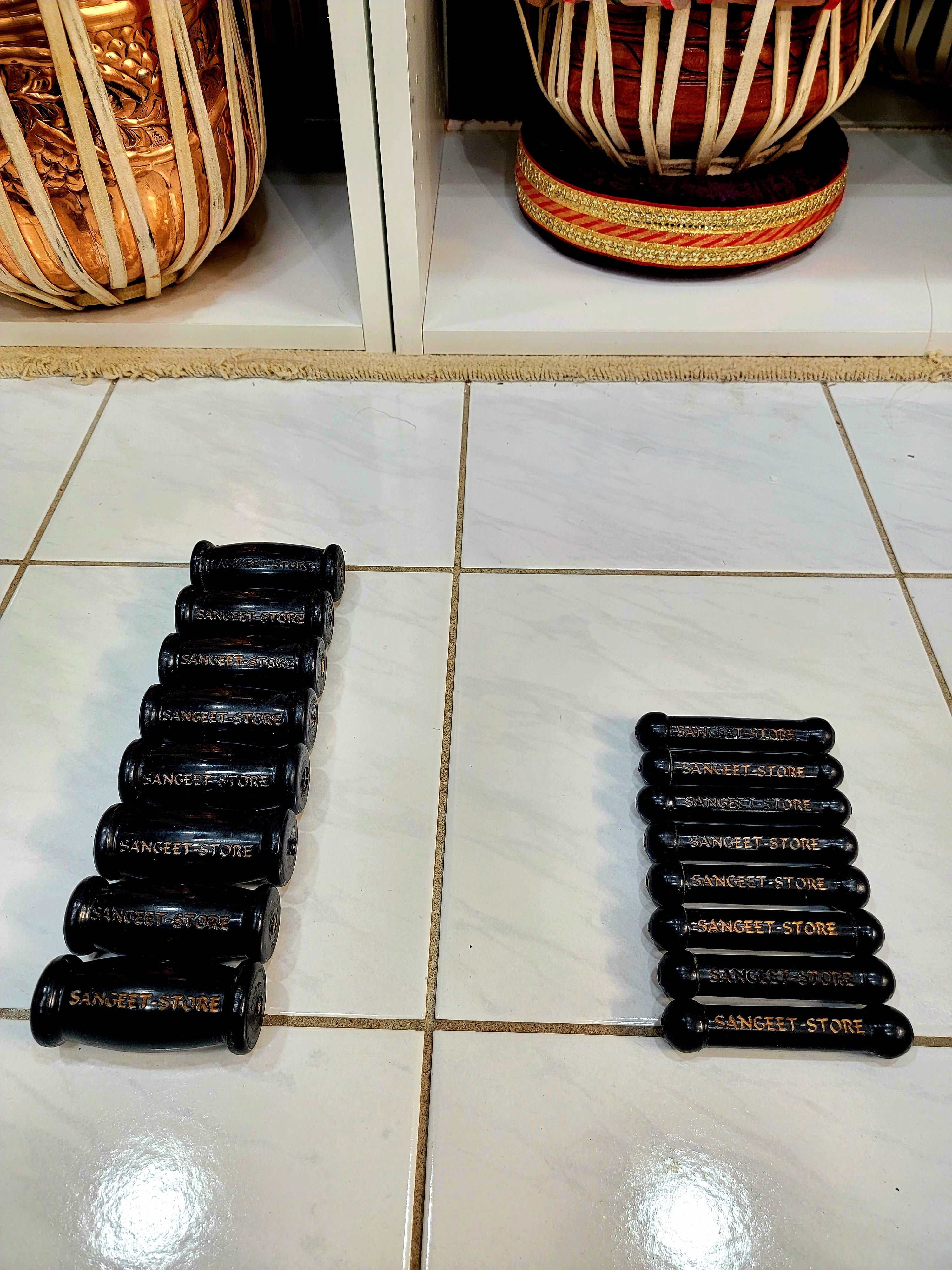 Black Polished Sangeet Store Bayan & Dayan Ghatta Sets (16 piece - both Dayan & Bayan) - Image 6