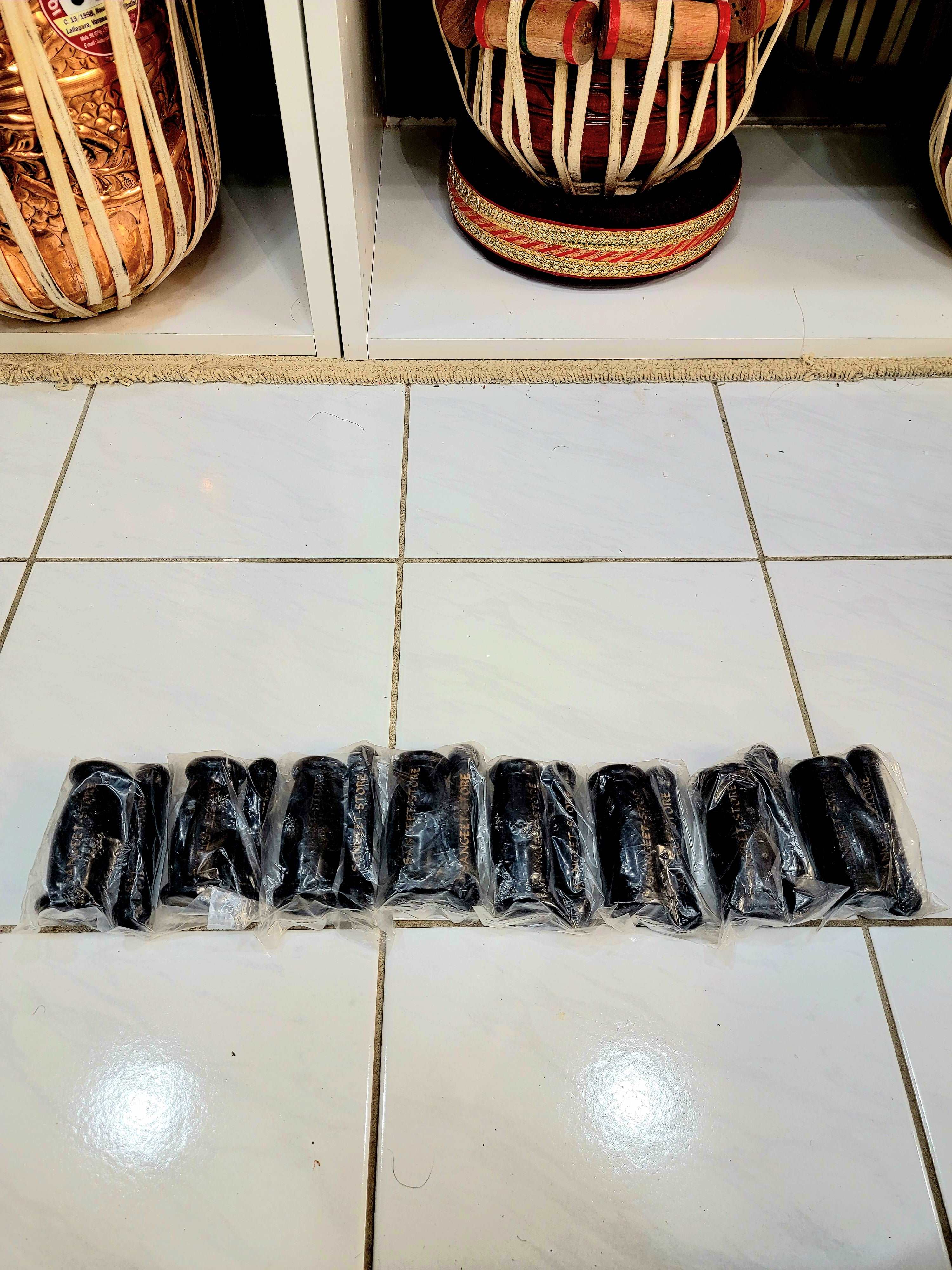 Black Polished Sangeet Store Bayan & Dayan Ghatta Sets (16 piece - both Dayan & Bayan) - Image 8