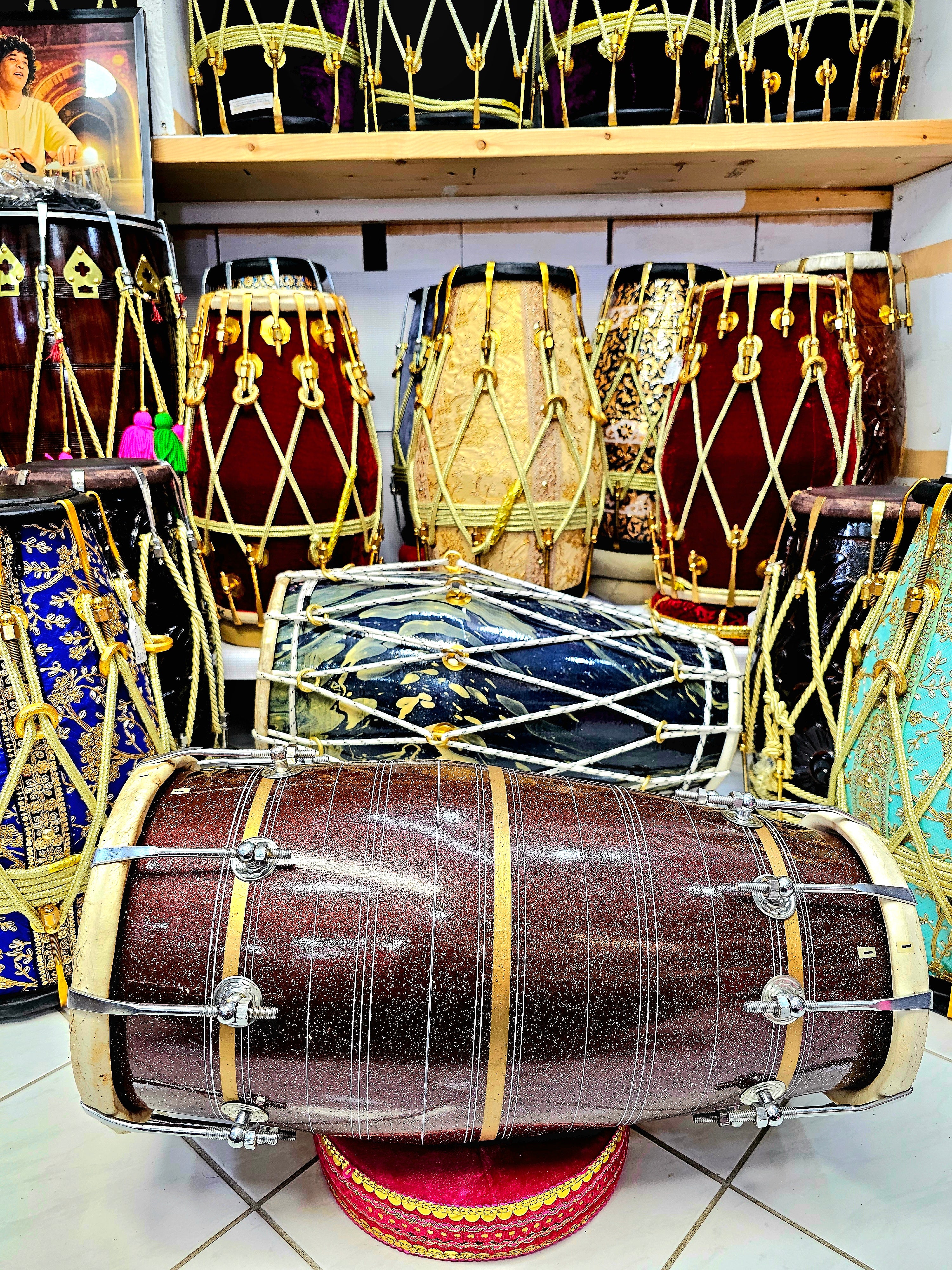 Bronze Gleam Bolted West Indian Dholak - Image 3