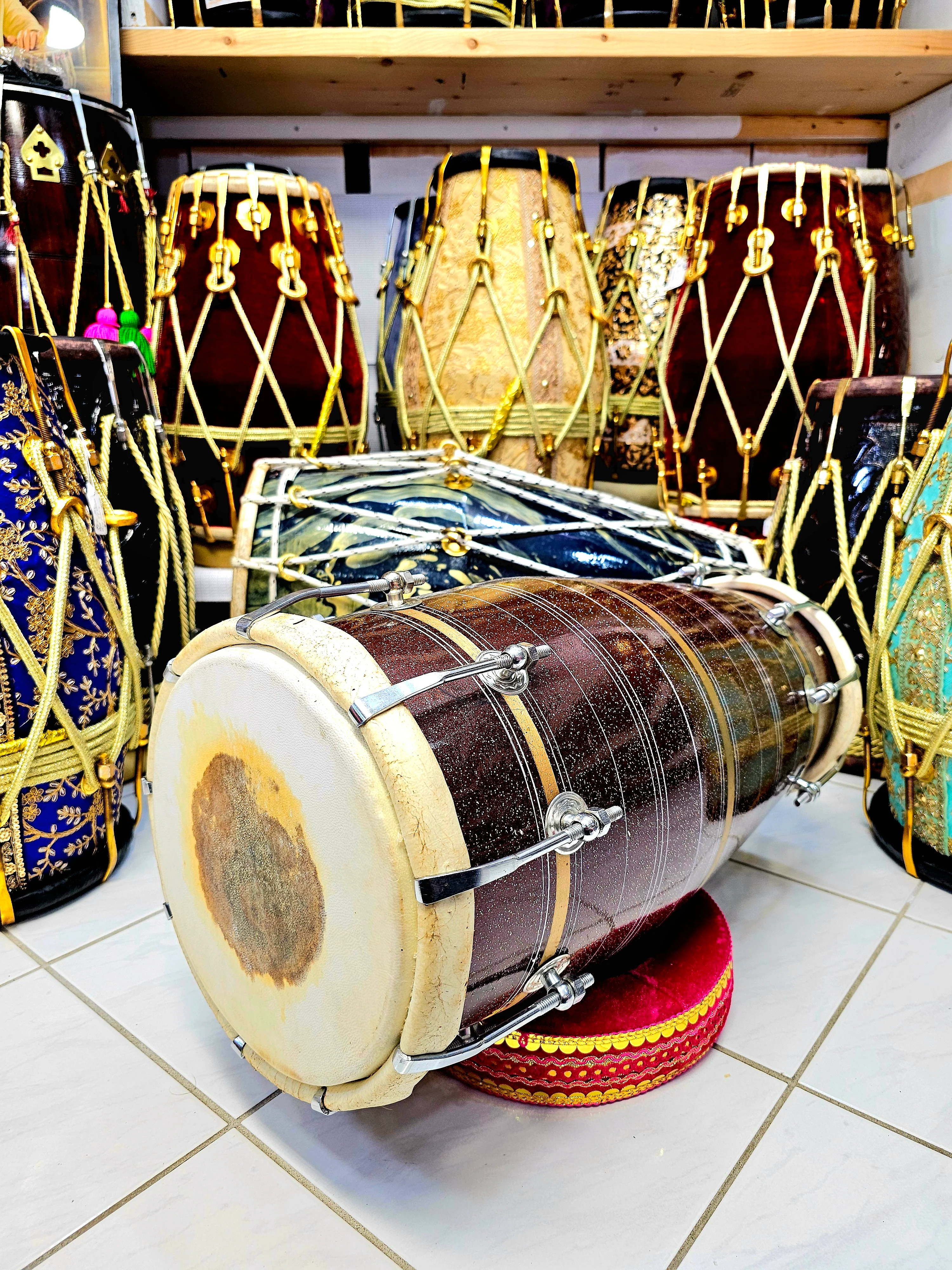 Bronze Gleam Bolted West Indian Dholak - Image 4