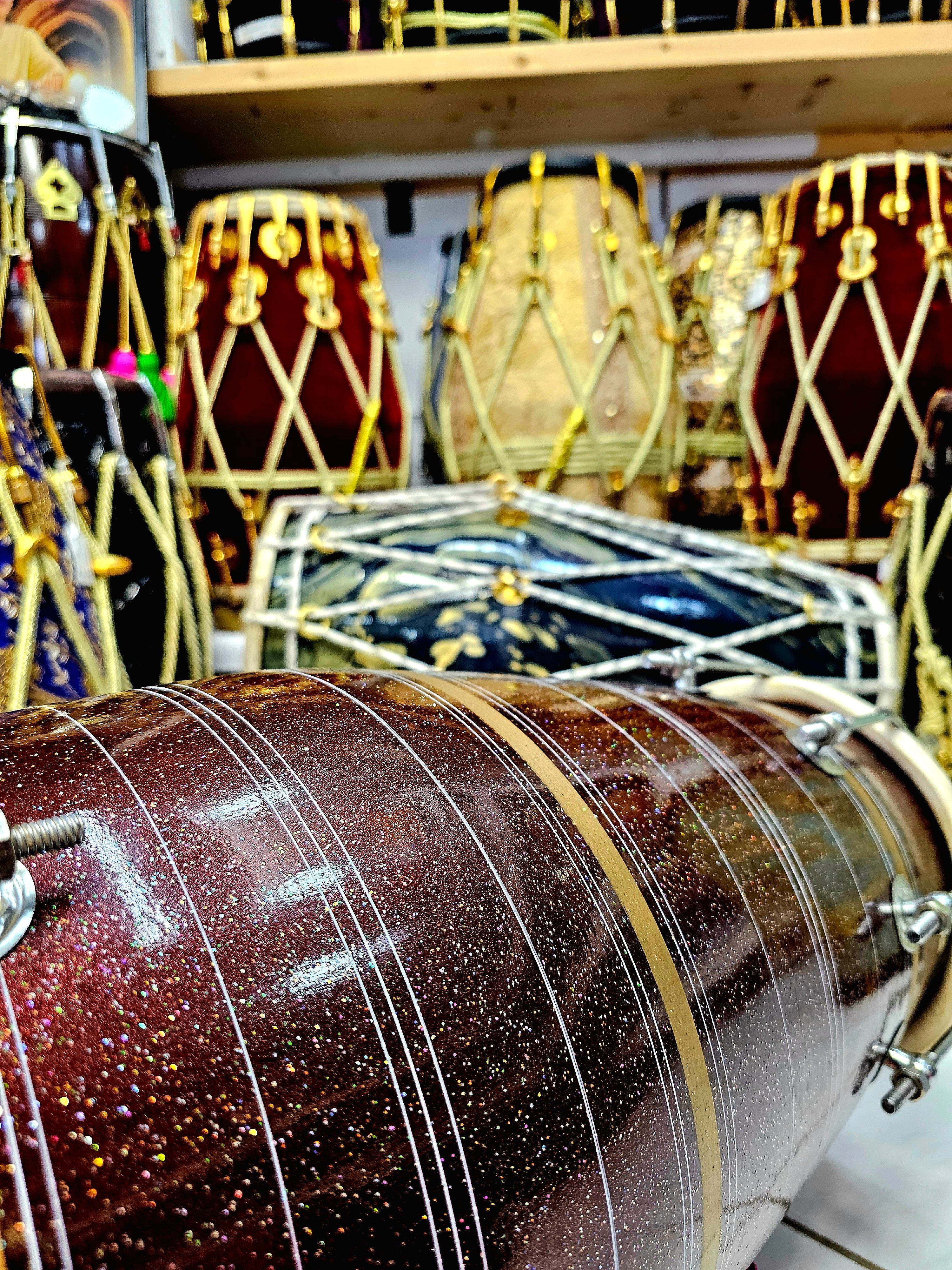 Bronze Gleam Bolted West Indian Dholak - Image 6