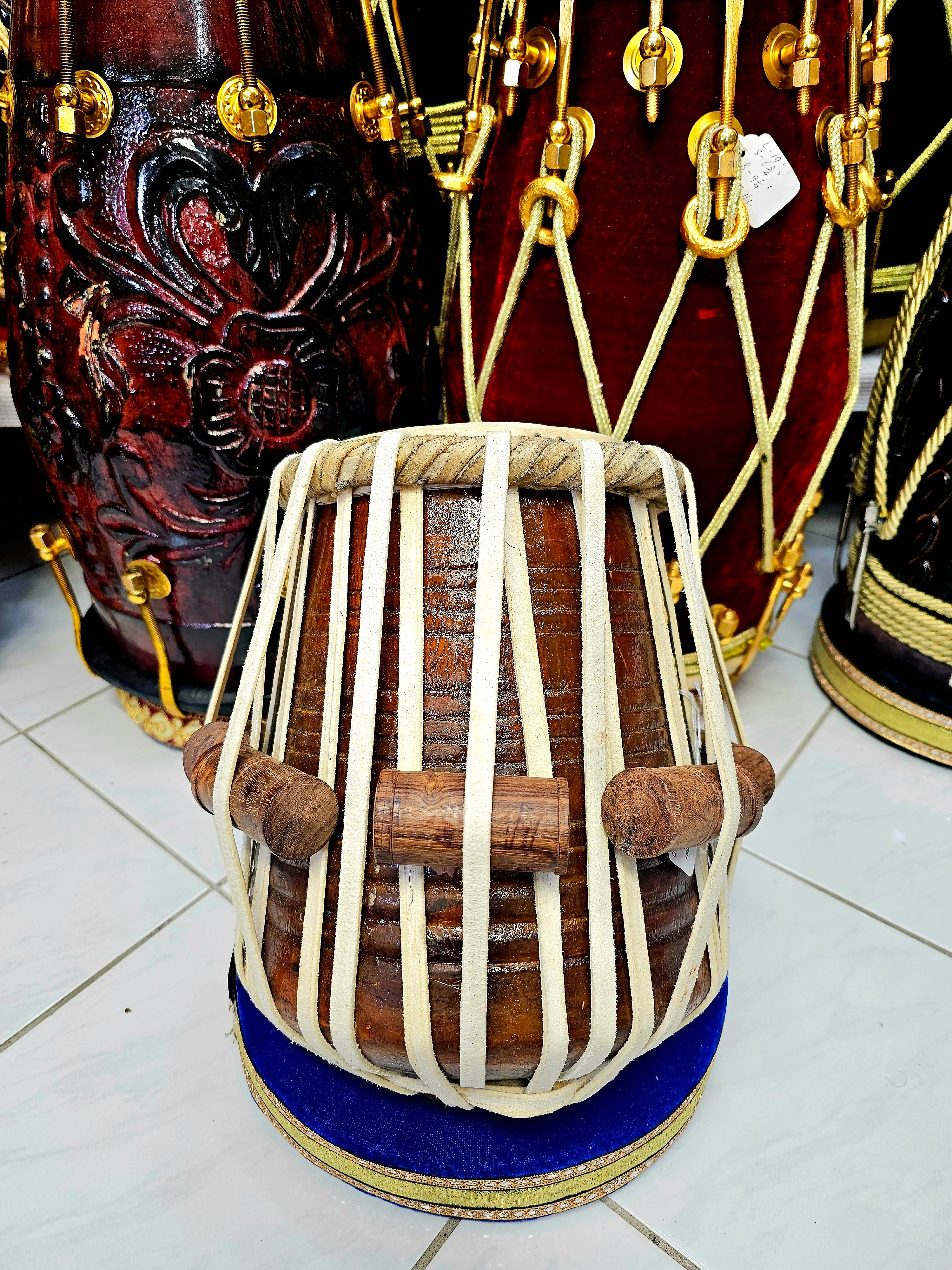 Crimson Resonance: 6" Red Sheesham G/G#/A Dayan with Slight Buzz - Image 4