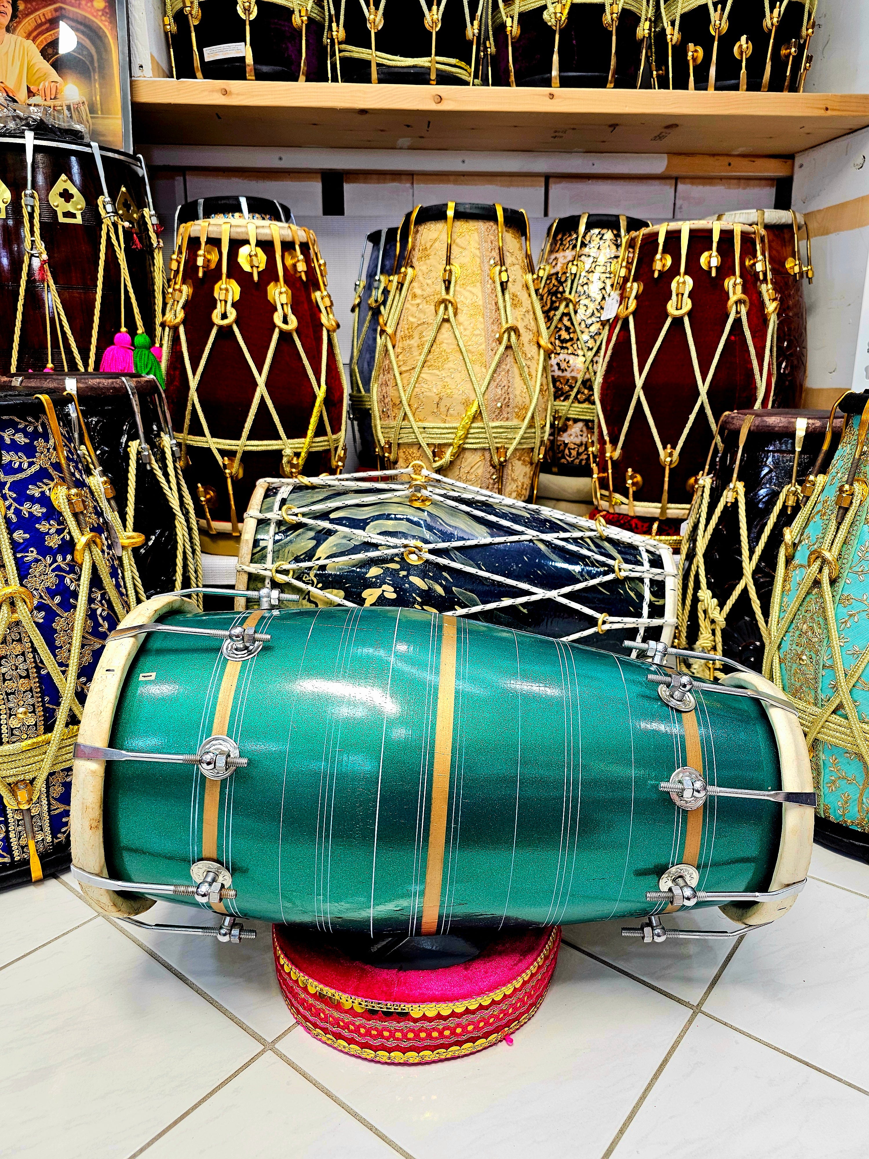 Emerald Bolt West Indian Dholak *Minor Cosmetic Defects* - Image 3