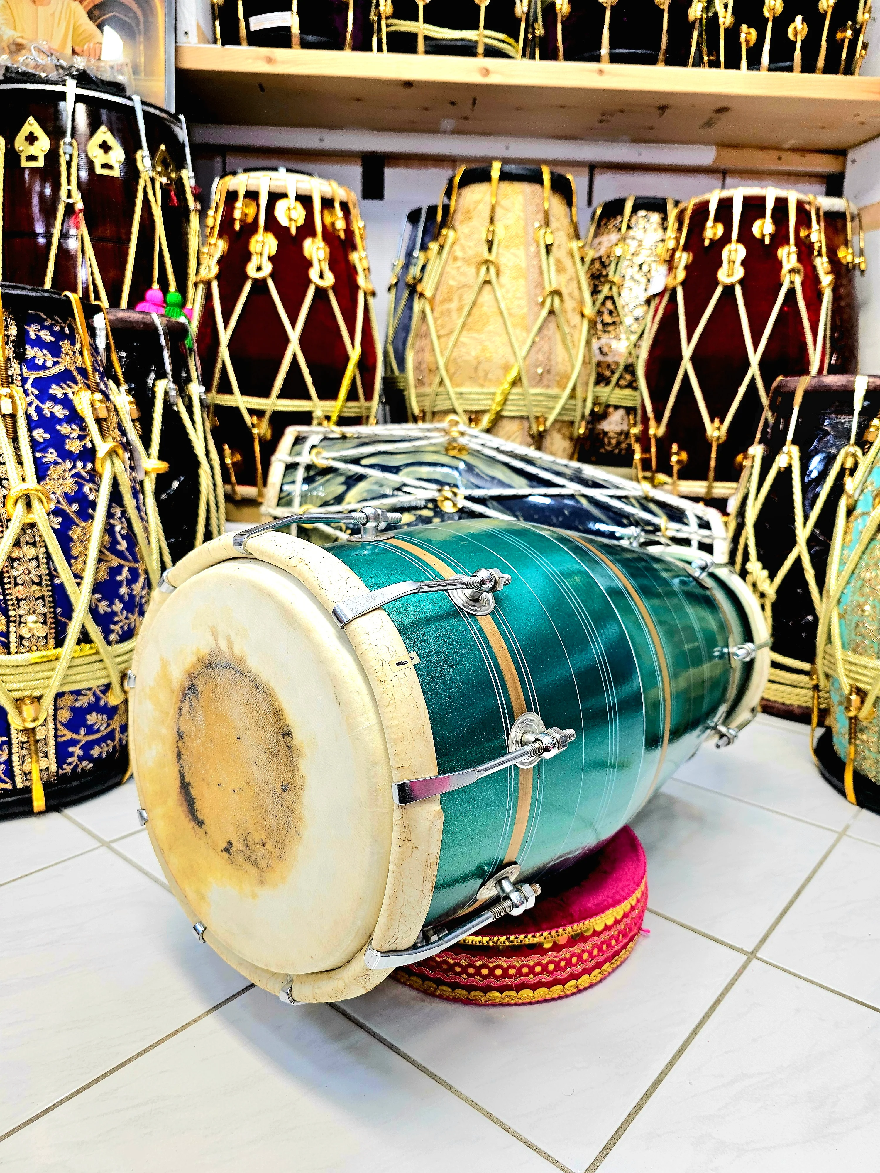 Emerald Bolt West Indian Dholak *Minor Cosmetic Defects* - Image 4