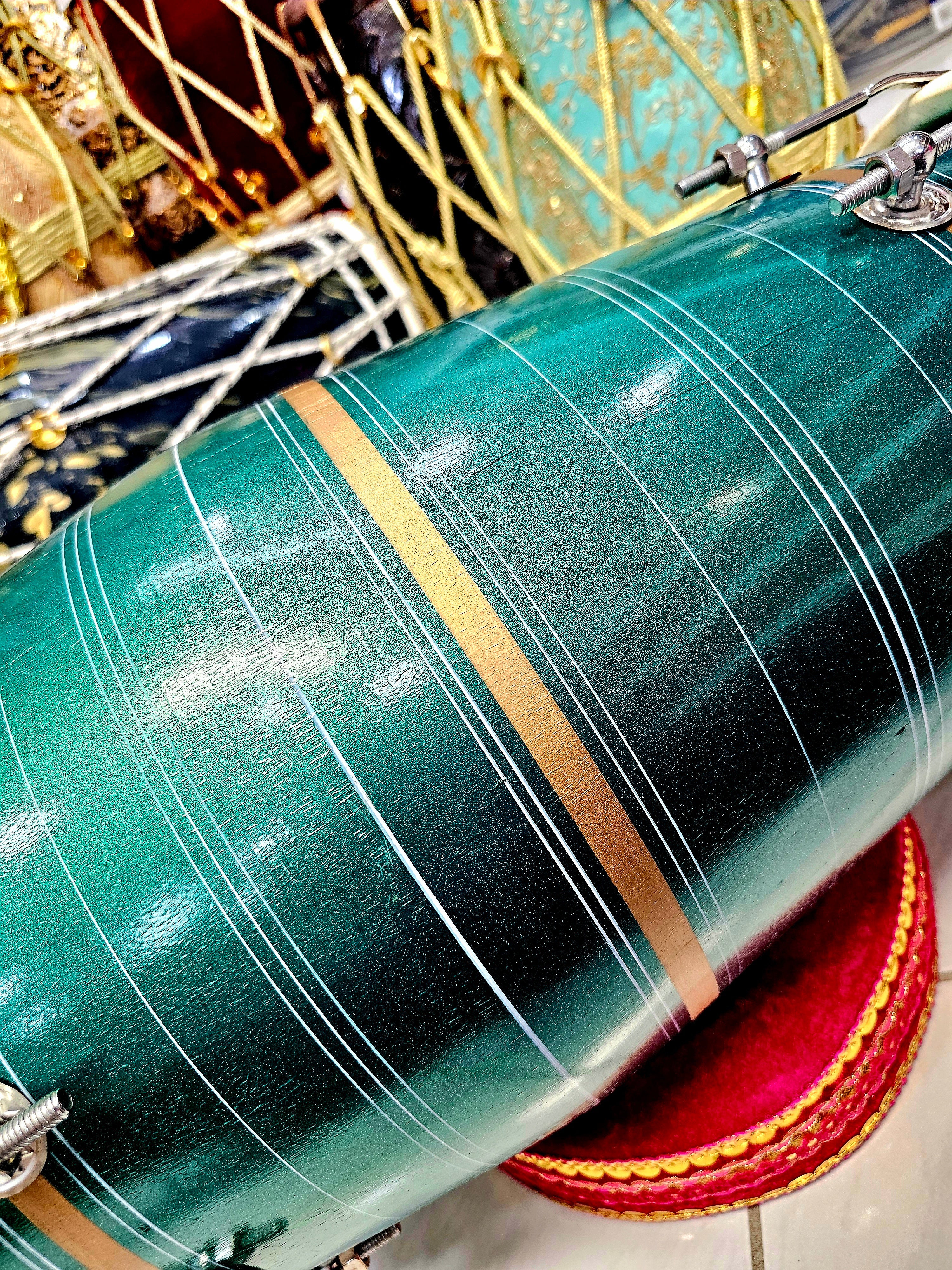 Emerald Bolt West Indian Dholak *Minor Cosmetic Defects* - Image 8