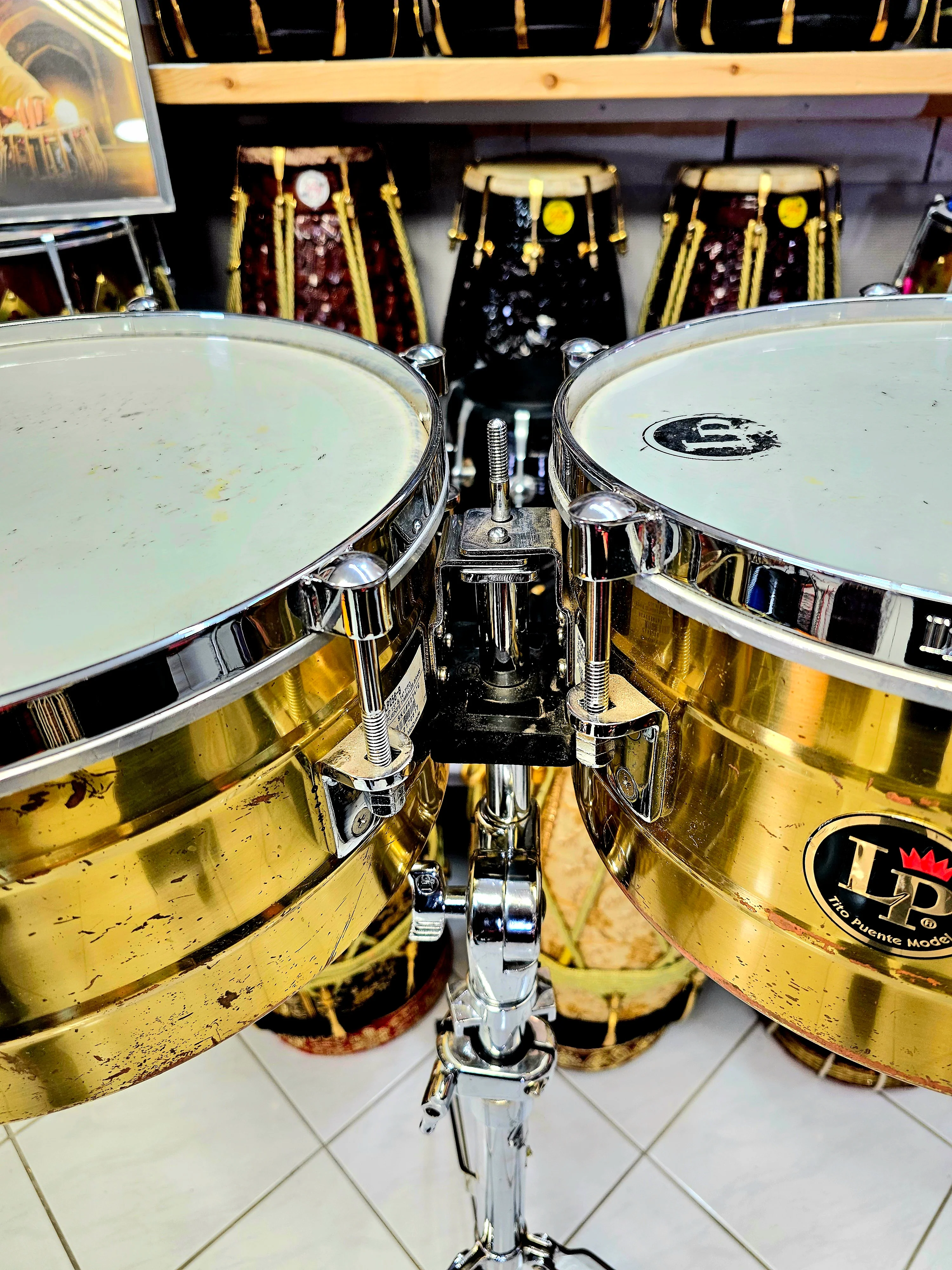 Radiant Rhythms: LP Golden Brass Timbales - Illuminate Your Percussive Performance - Image 4
