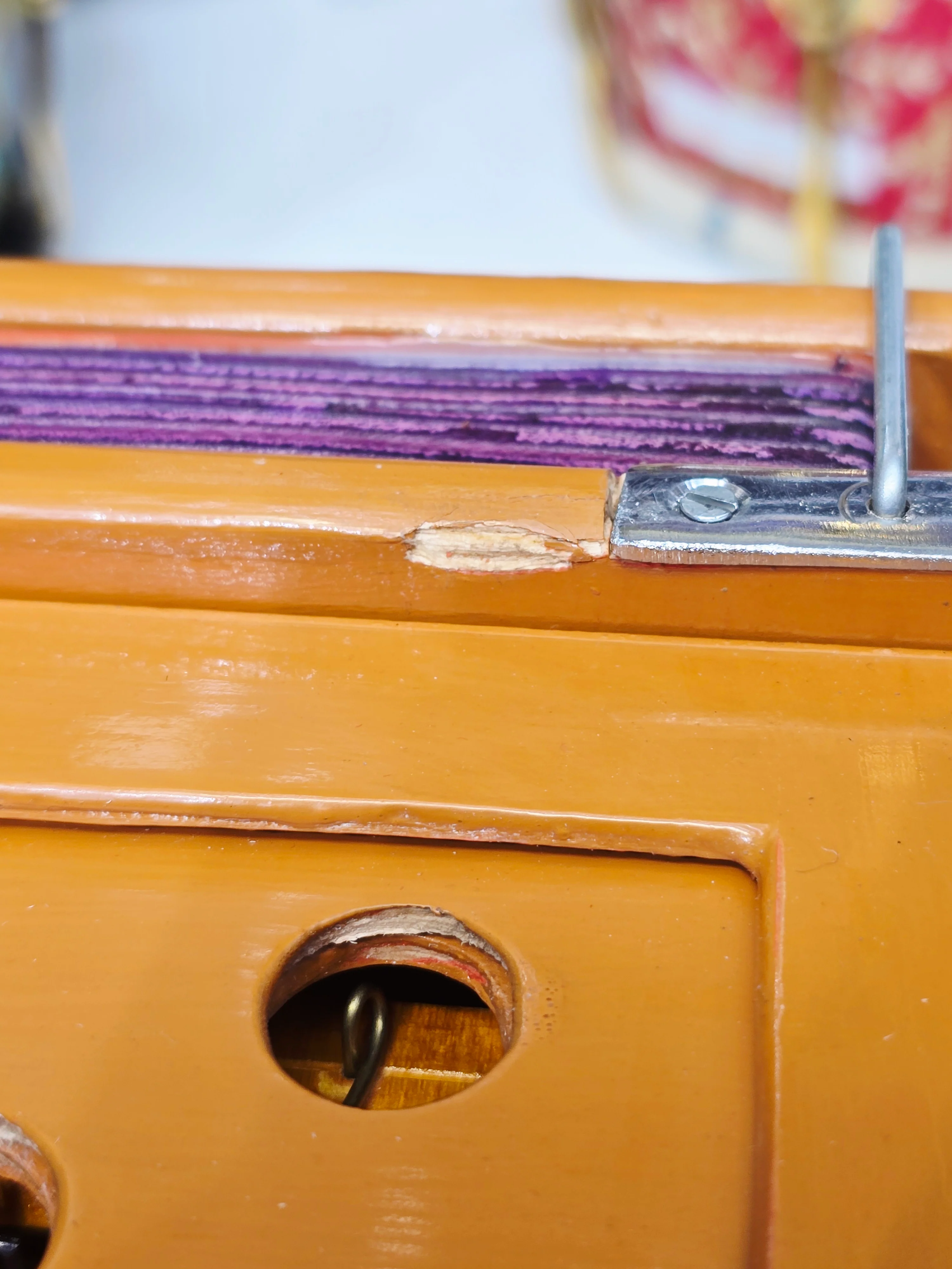 Saffron Symphony: Compact Orange 32 Key Semi-Pro Boxed Harmonium with Coupler (Without Stoppers) *Very Minor Cosmetic Blemishes - Image 10