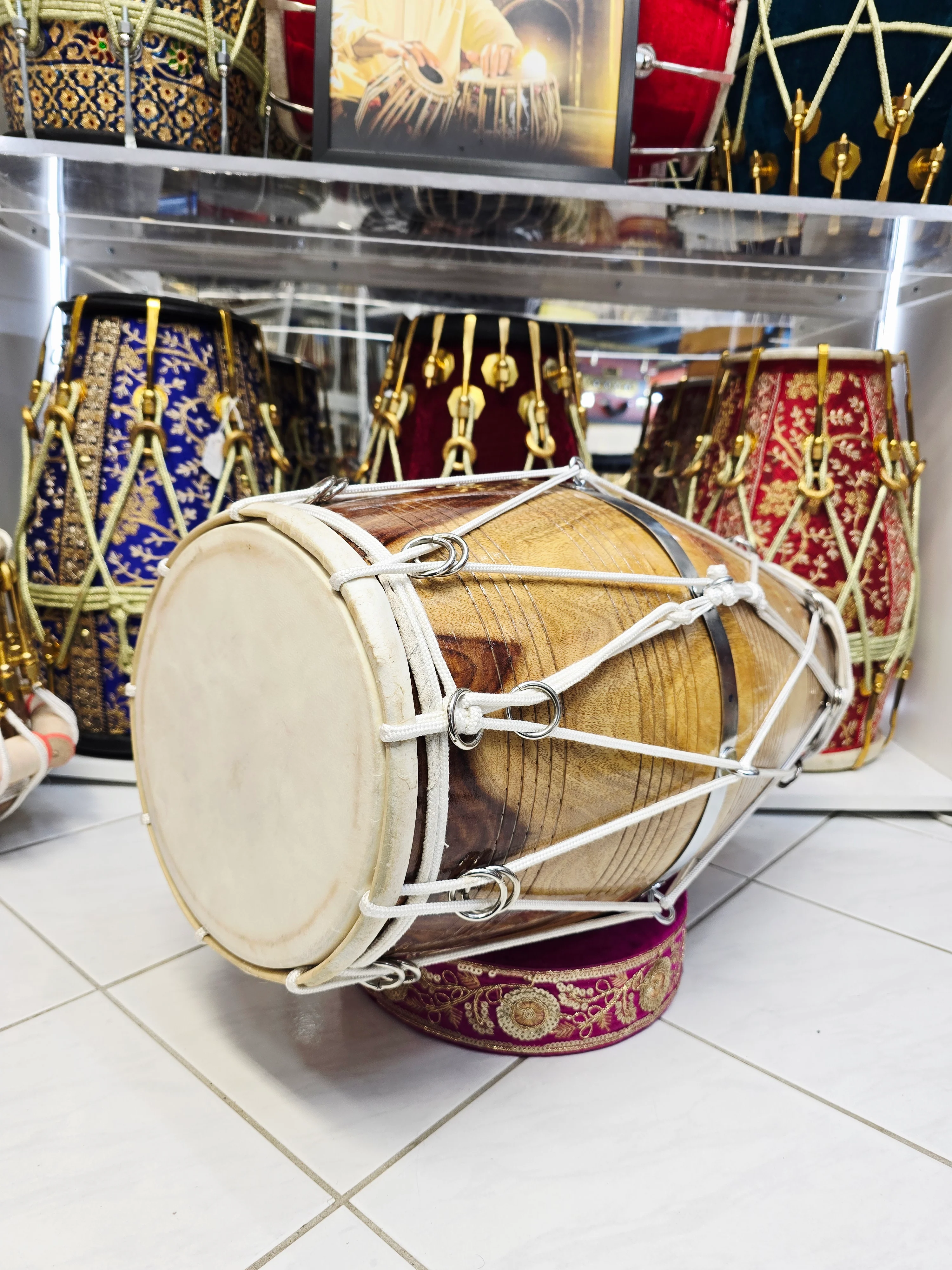 Sandalwave – Traditional West Indian Red Sheesham Dholak | 23.25″ Length | 17.4 lbs | Exceptional Tone - Image 5