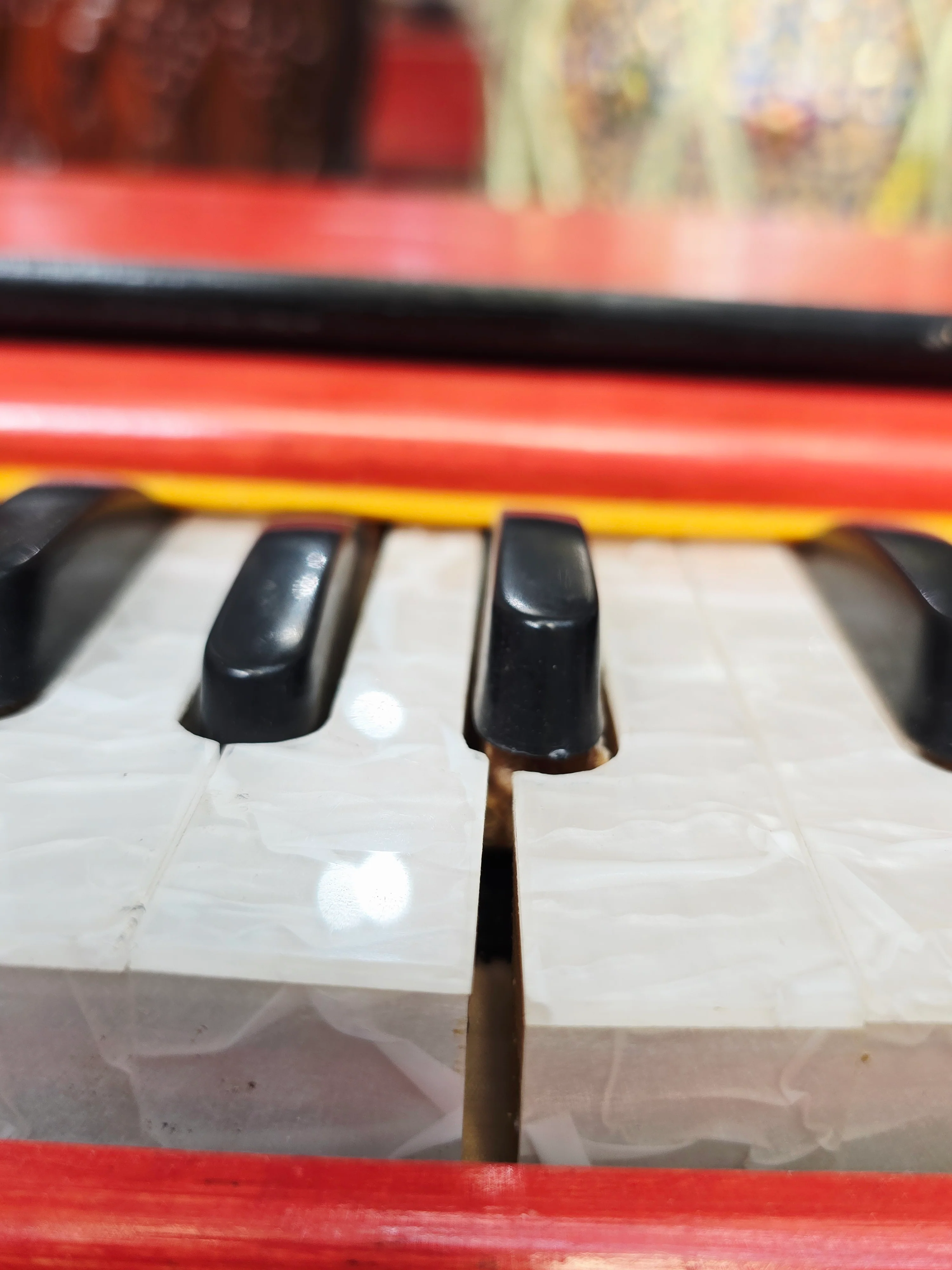Sunset Serenade: Red-Orange Toddler Harmonium *Cosmetic Defects + Space between keys - Image 16